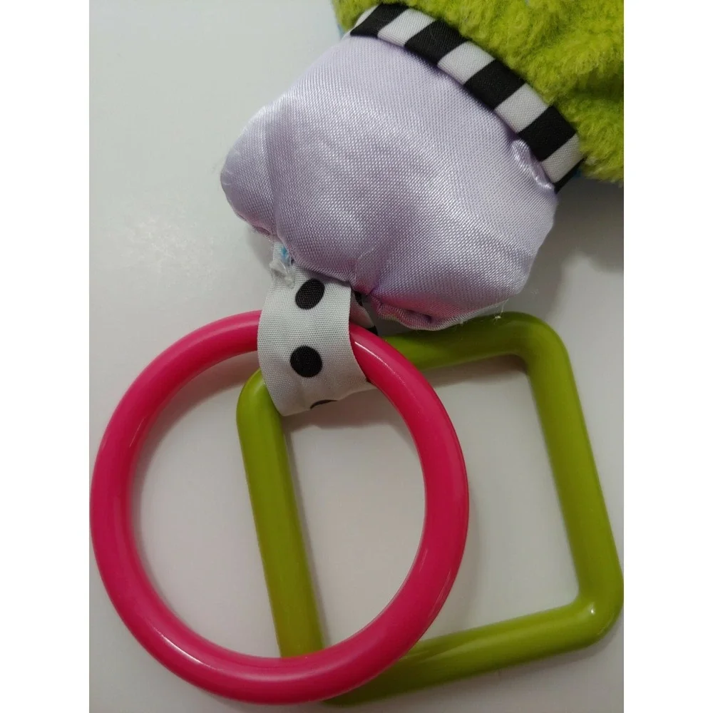 Kids Preferred Teddy bear teether Security Blanket blue purple pink swirl stripe
